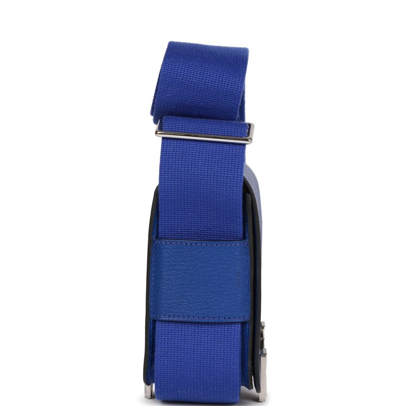 Hermes Geta Bleu Electric Chevre Palladium Hardware - Image 3