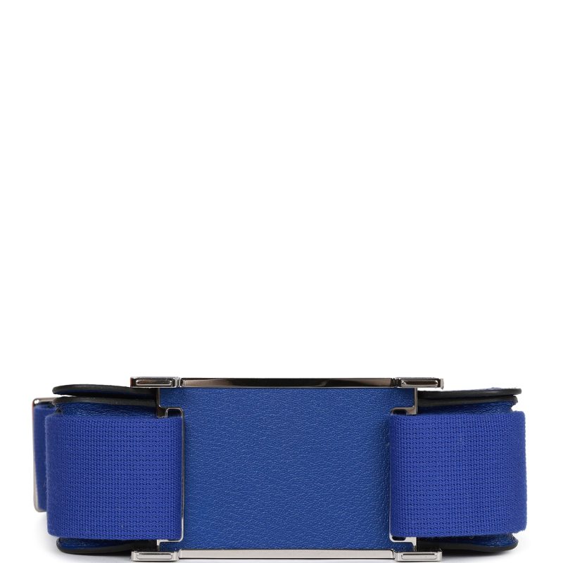 Hermes Geta Bleu Electric Chevre Palladium Hardware - Image 4