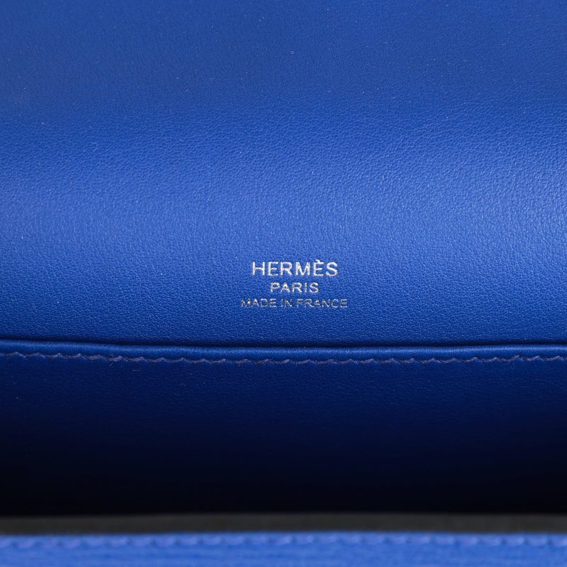 Hermes Geta Bleu Electric Chevre Palladium Hardware - Image 6