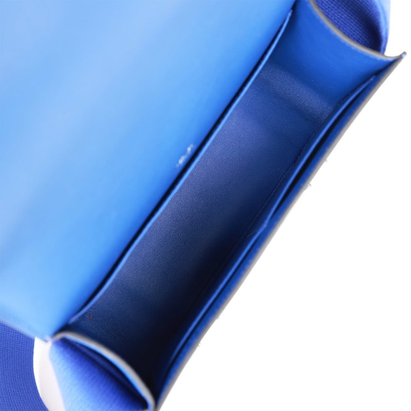 Hermes Geta Bleu Electric Chevre Palladium Hardware - Image 7