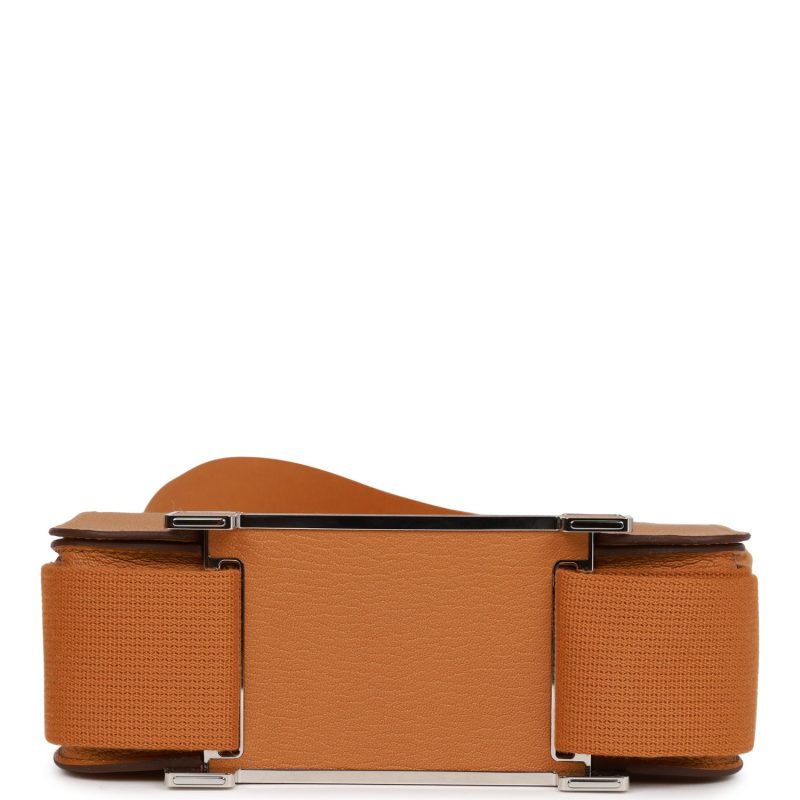 Hermes Geta Caramel Chevre Palladium Hardware - Image 4