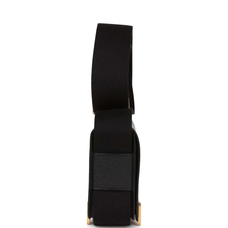 Hermes Geta Black Chevre Gold Hardware - Image 3