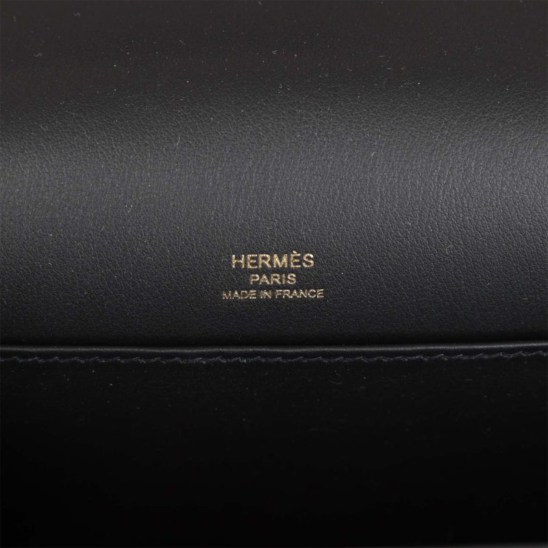 Hermes Geta Black Chevre Gold Hardware - Image 6