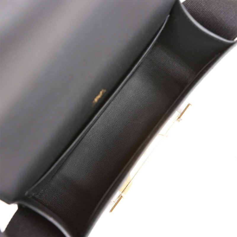 Hermes Geta Black Chevre Gold Hardware - Image 7