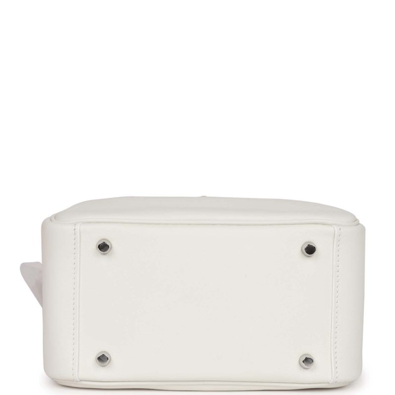 Hermes Mini Lindy White Swift Palladium Hardware - Image 5