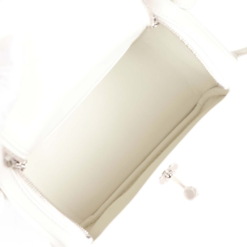 Hermes Mini Lindy White Swift Palladium Hardware - Image 8