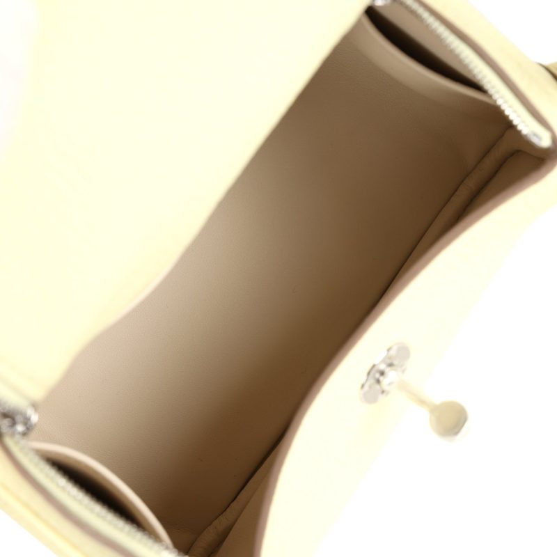Hermes Mini Lindy Jaune Milton Clemence Palladium Hardware - Image 7