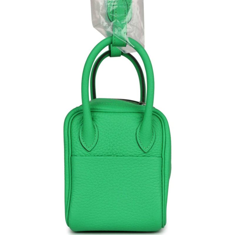 Hermes Mini Lindy Vert Comics Clemence Palladium Hardware - Image 3