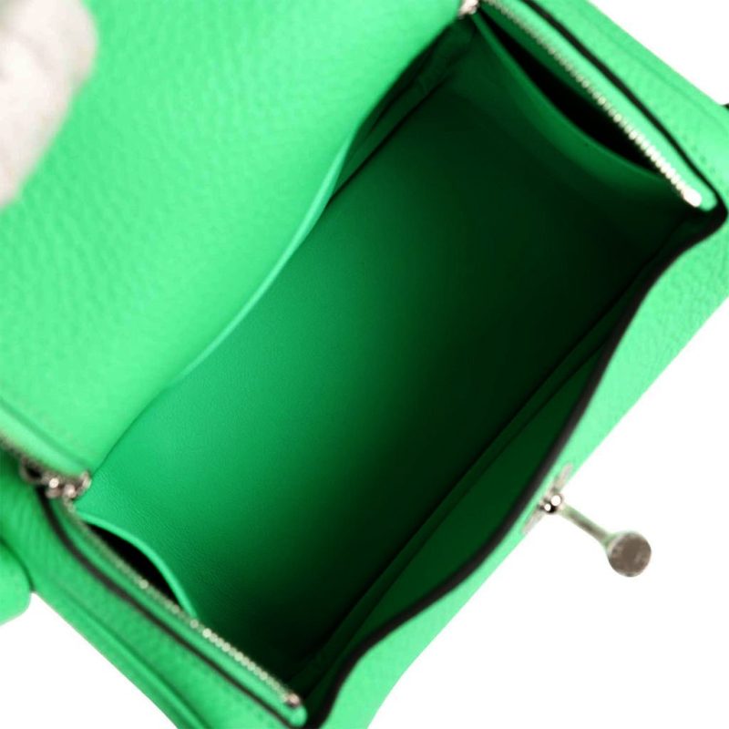 Hermes Mini Lindy Vert Comics Clemence Palladium Hardware - Image 8