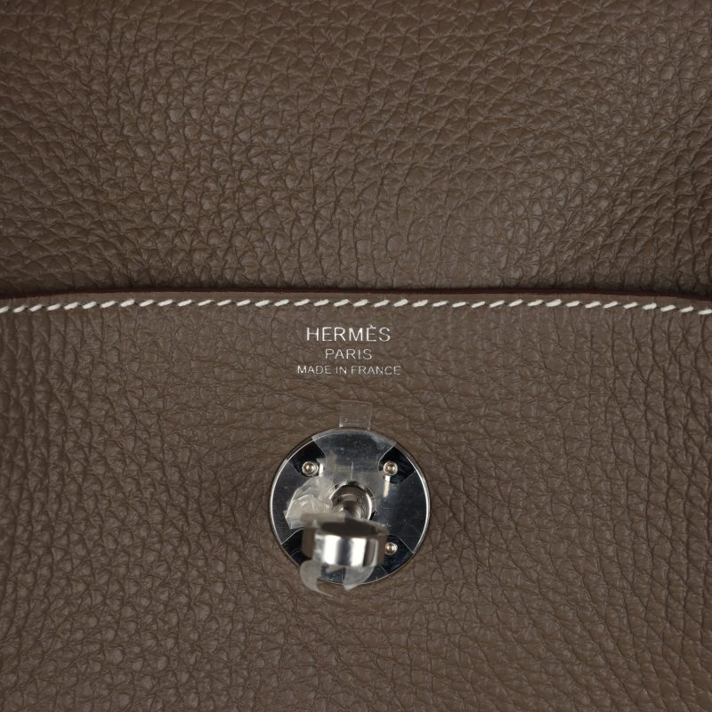 Hermes Lindy 26 Etoupe Clemence Palladium Hardware - Image 6
