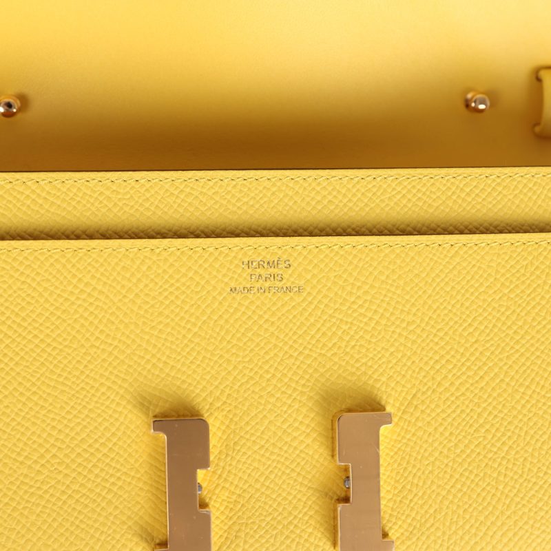 Hermes Constance To Go Wallet Jaune De Naples Epsom Gold Hardware - Image 5