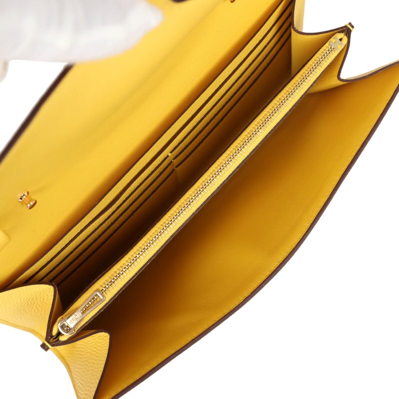 Hermes Constance To Go Wallet Jaune De Naples Epsom Gold Hardware - Image 6