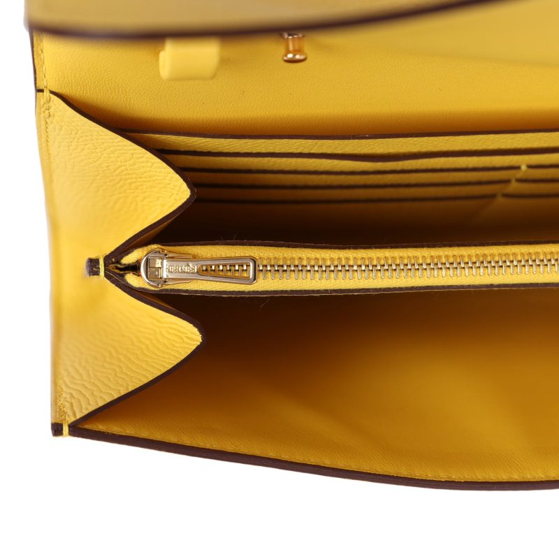 Hermes Constance To Go Wallet Jaune De Naples Epsom Gold Hardware - Image 7