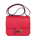 Hermes Constance 18 Rose Extreme Epsom Marquette Palladium Hardware