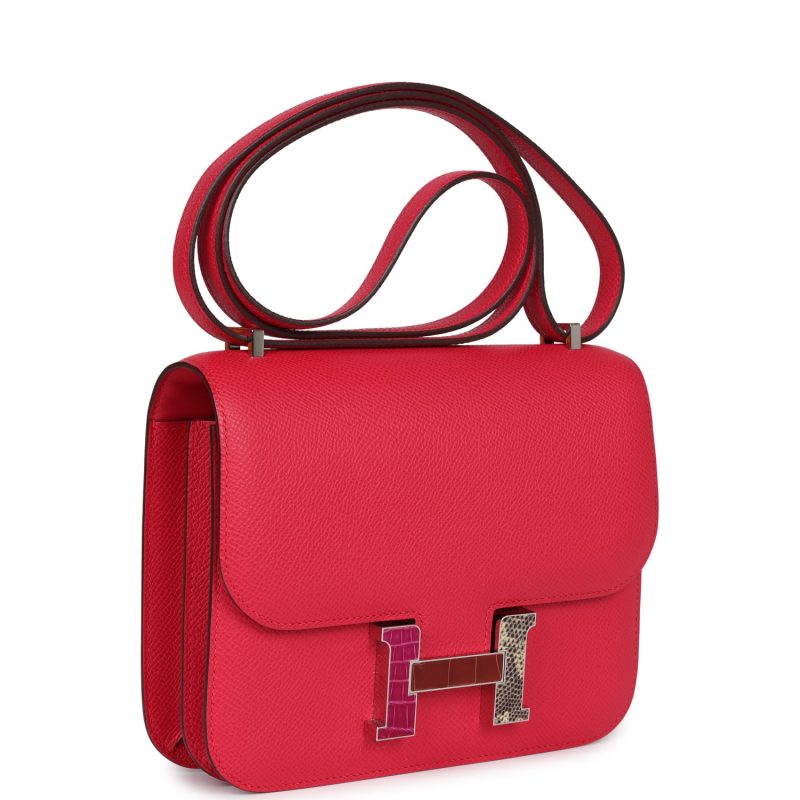 Hermes Constance 18 Rose Extreme Epsom Marquette Palladium Hardware - Image 2