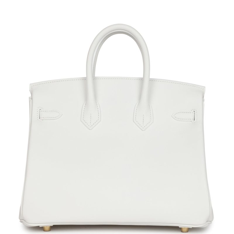 Hermes Birkin 25 New White Swift Gold Hardware - Image 4