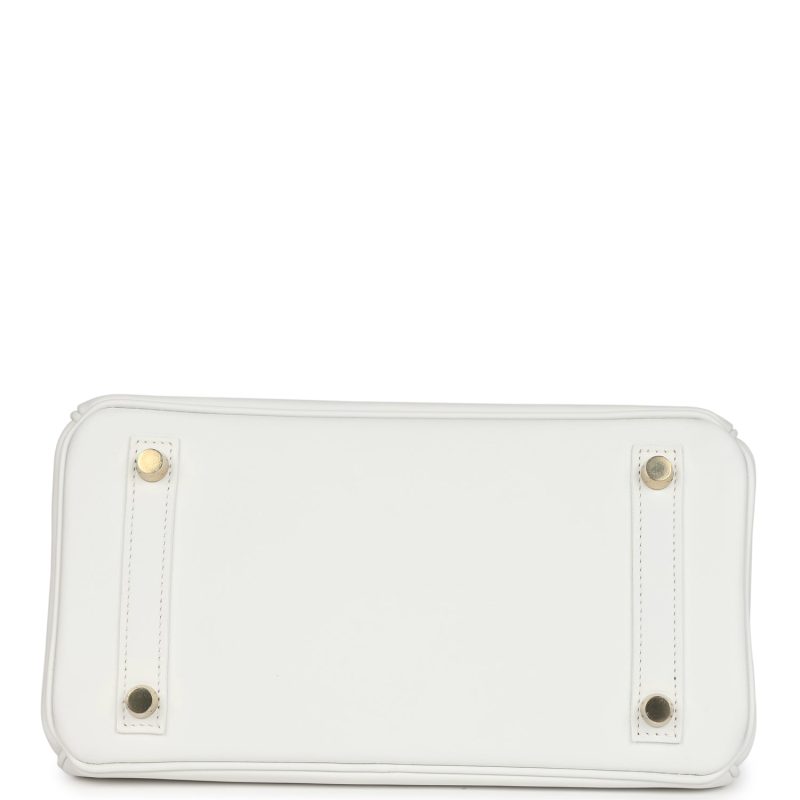 Hermes Birkin 25 New White Swift Gold Hardware - Image 5