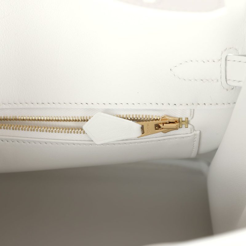 Hermes Birkin 25 New White Swift Gold Hardware - Image 8