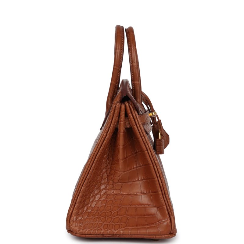 Hermes Birkin 25 Gold Matte Alligator Gold Hardware - Image 3