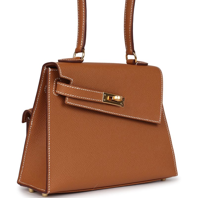 Hermes Kelly Sellier en Desordre 20 Gold Epsom Gold Hardware - Image 2