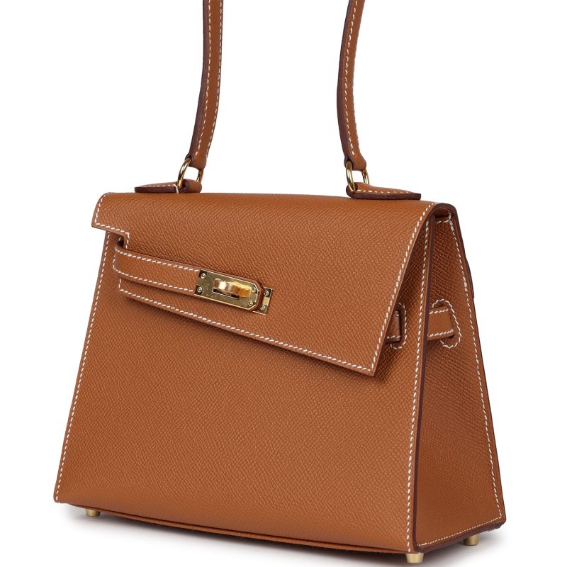 Hermes Kelly Sellier en Desordre 20 Gold Epsom Gold Hardware - Image 4