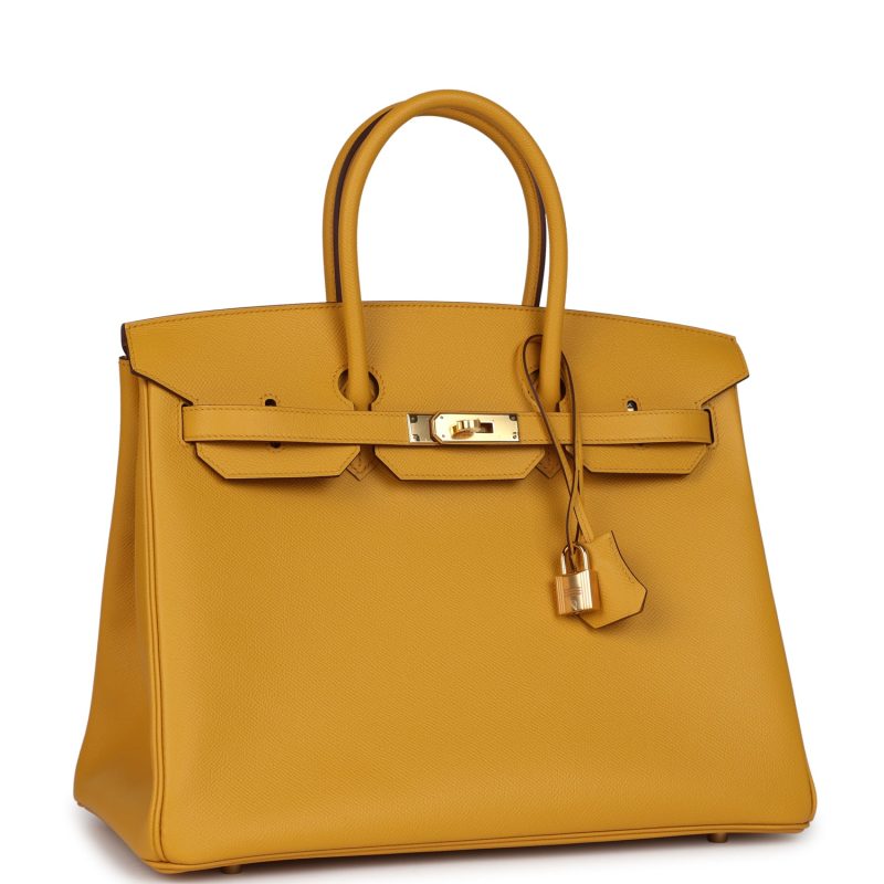 Hermes Birkin 35 Jaune Ambre Epsom Gold Hardware - Image 2