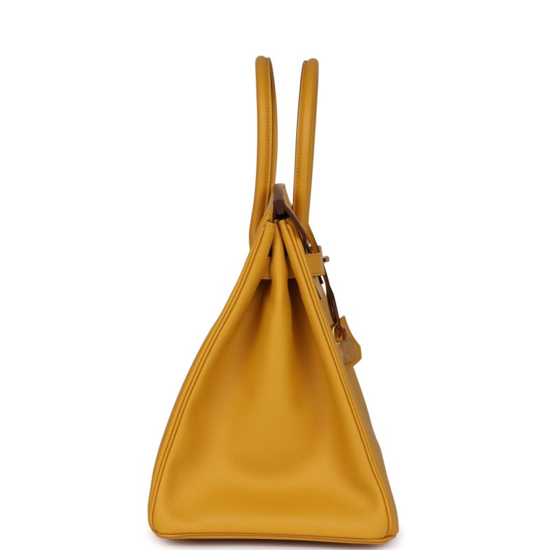 Hermes Birkin 35 Jaune Ambre Epsom Gold Hardware - Image 3