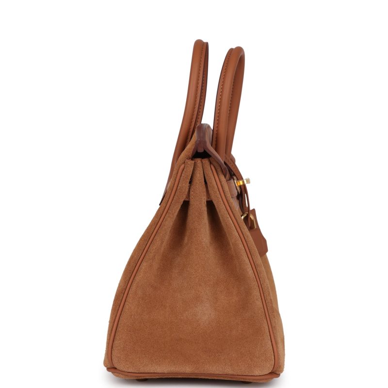 Hermes Birkin 25 Chamois Grizzly and Gold Swift Gold Hardware - Image 3