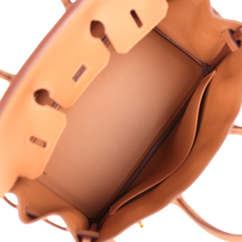 Hermes Birkin 25 Chamois Grizzly and Gold Swift Gold Hardware - Image 8
