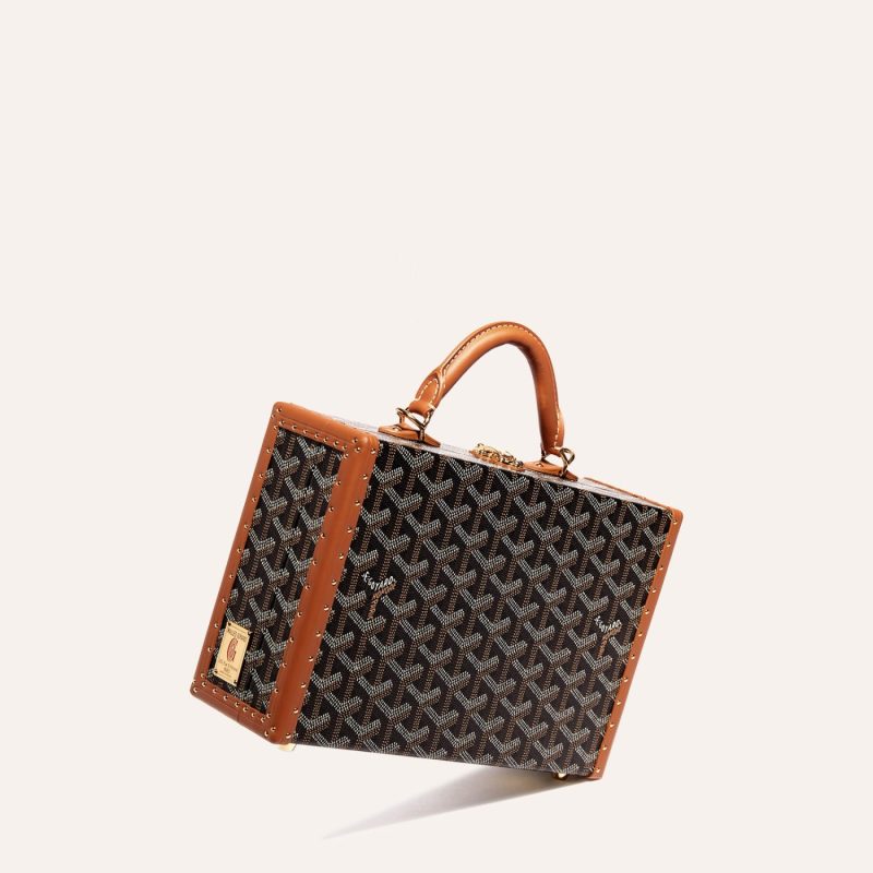 Goyard Grand H?tel Trunk Bag Black & Tan - Image 3