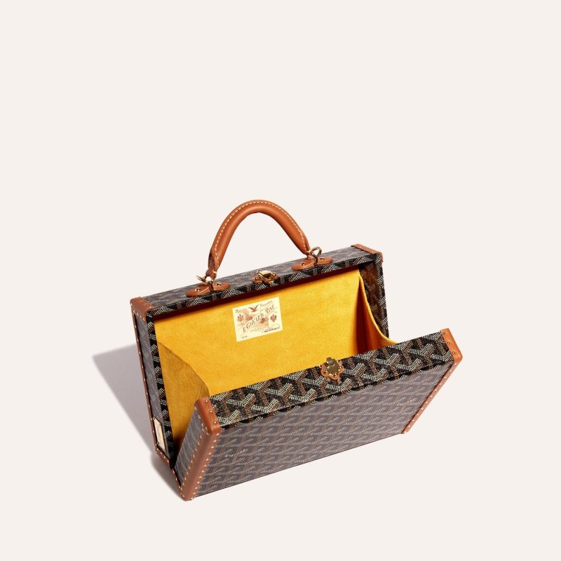 Goyard Grand H?tel Trunk Bag Black & Tan - Image 4
