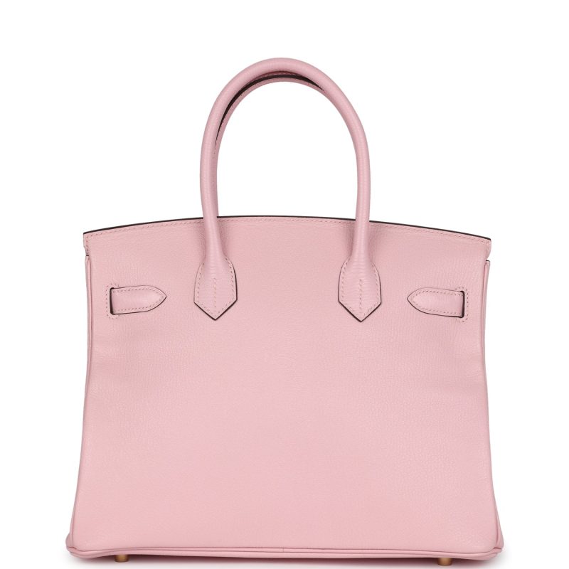 Hermes Birkin 30 Rose Sakura Chevre Mysore Gold Hardware - Image 4