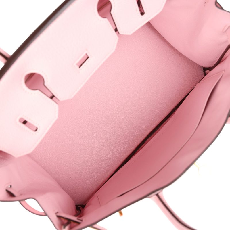 Hermes Birkin 30 Rose Sakura Chevre Mysore Gold Hardware - Image 7