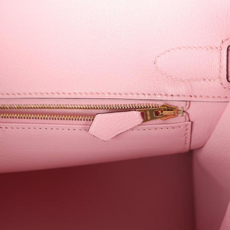 Hermes Birkin 30 Rose Sakura Chevre Mysore Gold Hardware - Image 8