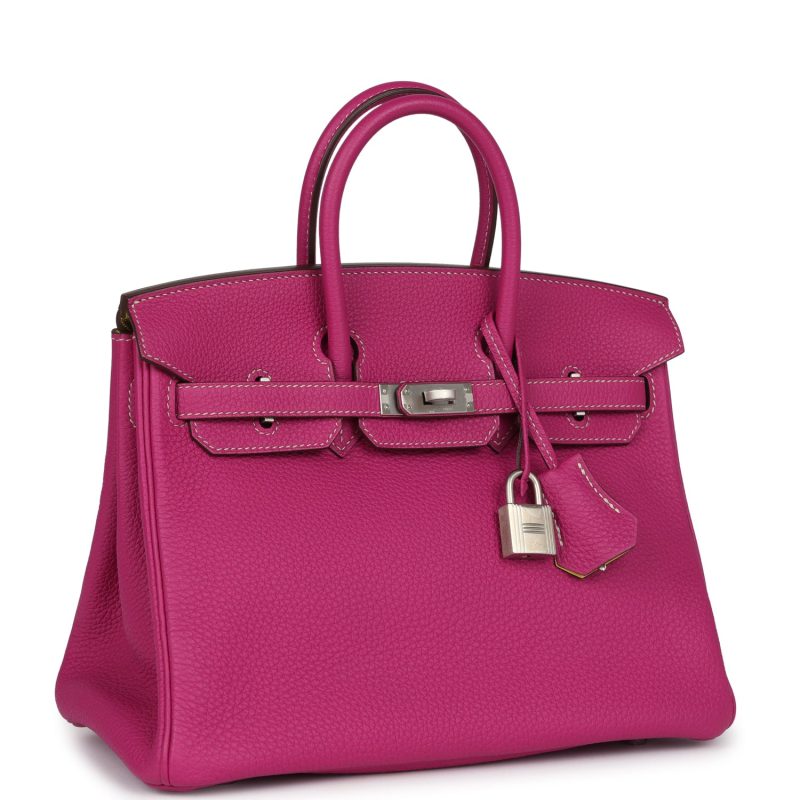 Hermes Special Order (HSS) Birkin 25 Rose Poupre Verso Togo Brushed Palladium Hardware - Image 2