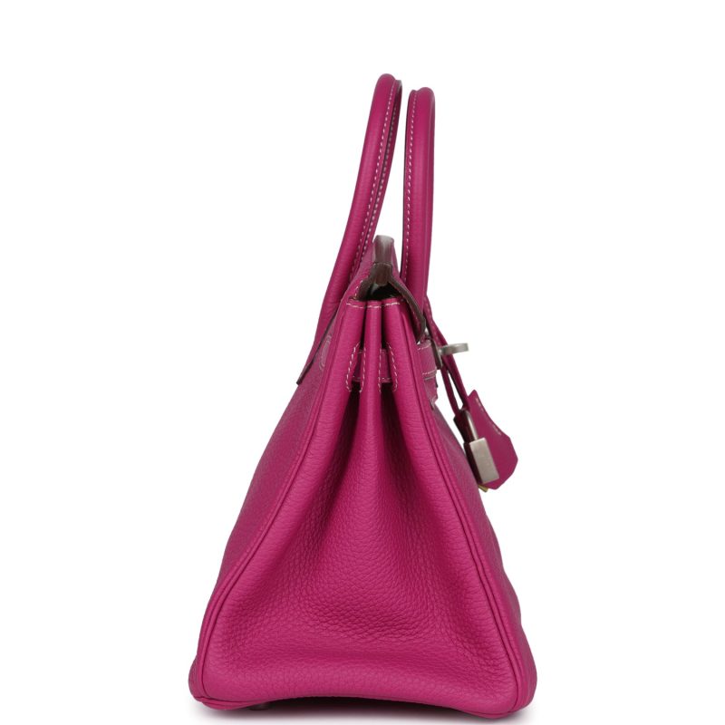 Hermes Special Order (HSS) Birkin 25 Rose Poupre Verso Togo Brushed Palladium Hardware - Image 3