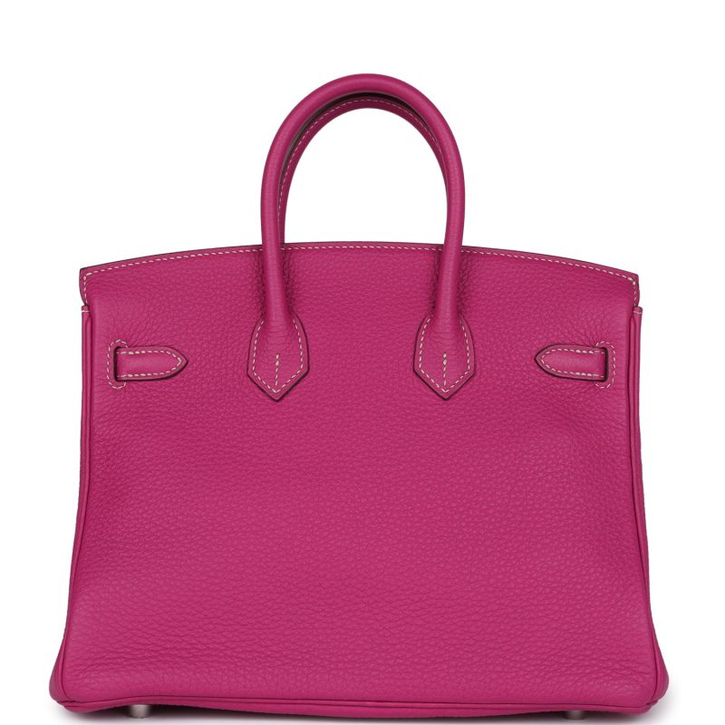 Hermes Special Order (HSS) Birkin 25 Rose Poupre Verso Togo Brushed Palladium Hardware - Image 4