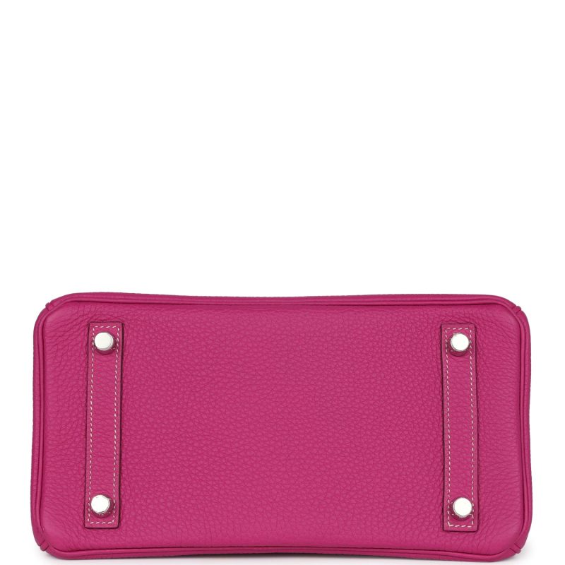 Hermes Special Order (HSS) Birkin 25 Rose Poupre Verso Togo Brushed Palladium Hardware - Image 5