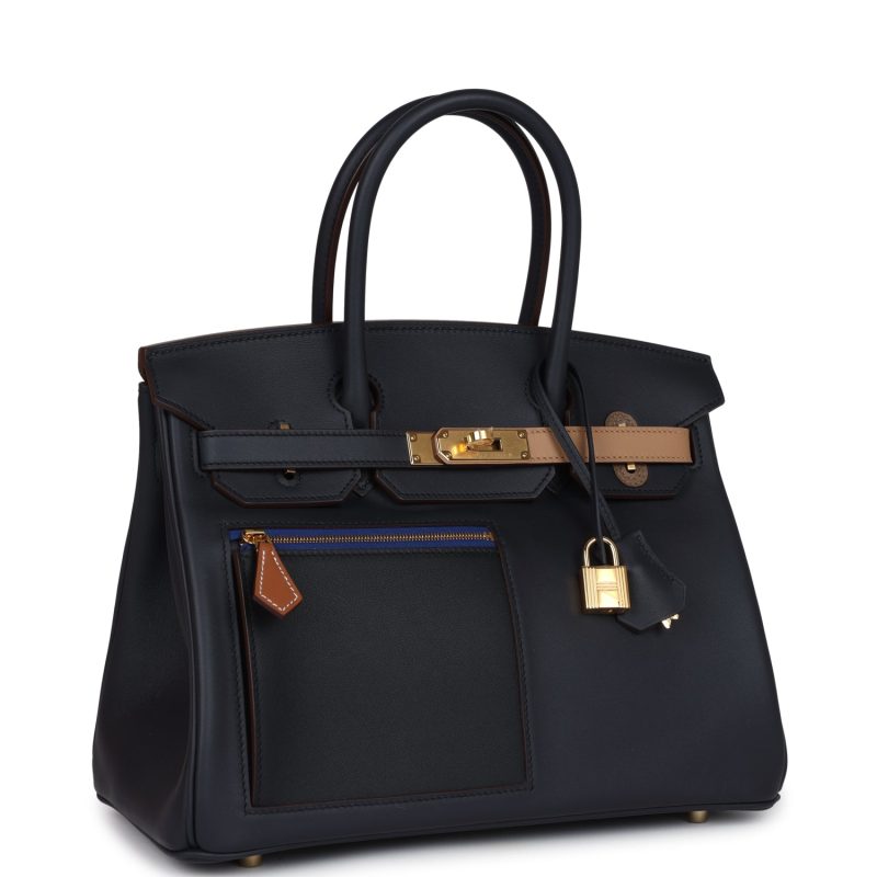 Hermes Colormatic Birkin 30 Caban, Black and Chai Swift Gold Hardware - Image 2