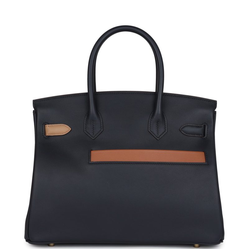 Hermes Colormatic Birkin 30 Caban, Black and Chai Swift Gold Hardware - Image 4