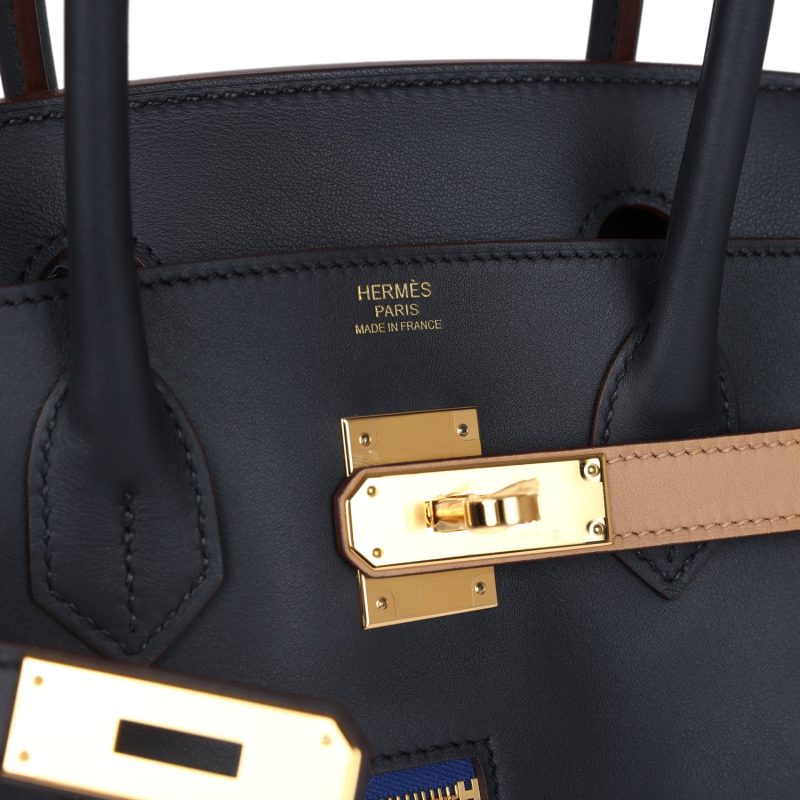 Hermes Colormatic Birkin 30 Caban, Black and Chai Swift Gold Hardware - Image 6