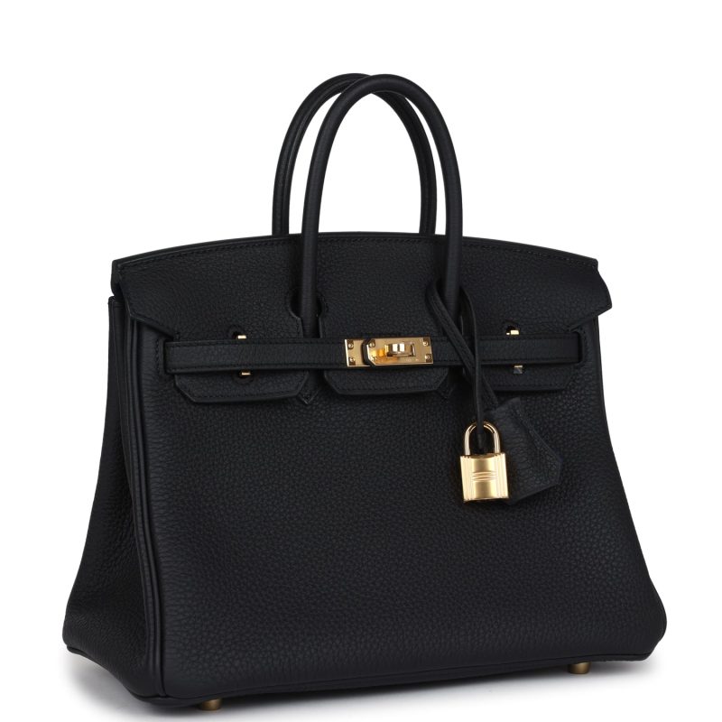 Hermes Birkin 25 Black Verso Togo Gold Hardware - Image 2