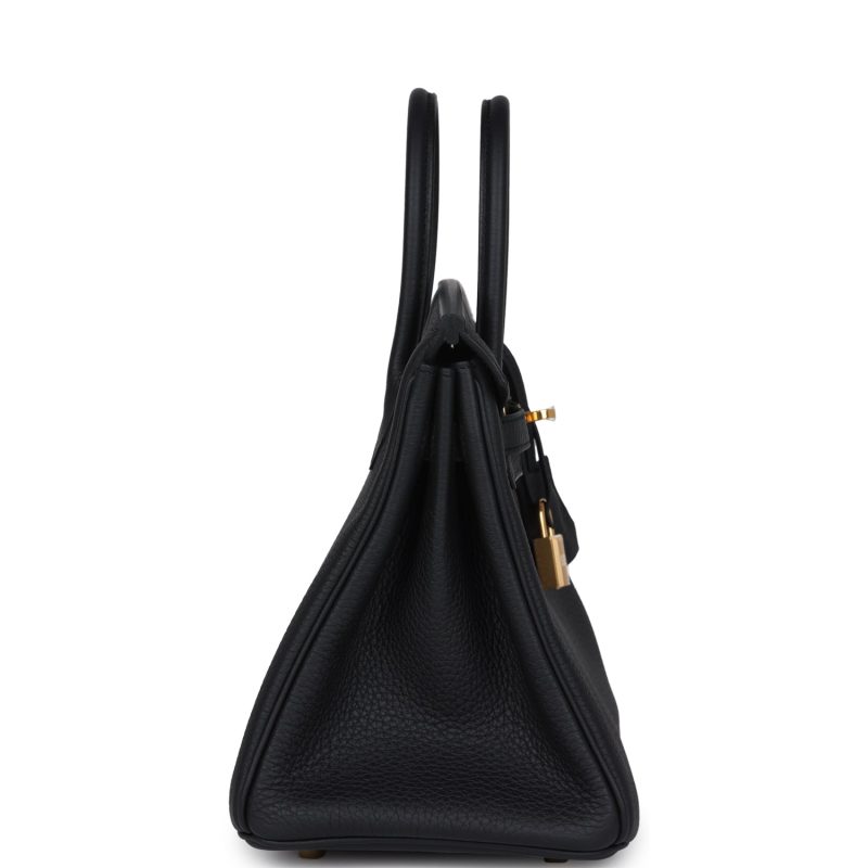 Hermes Birkin 25 Black Verso Togo Gold Hardware - Image 3