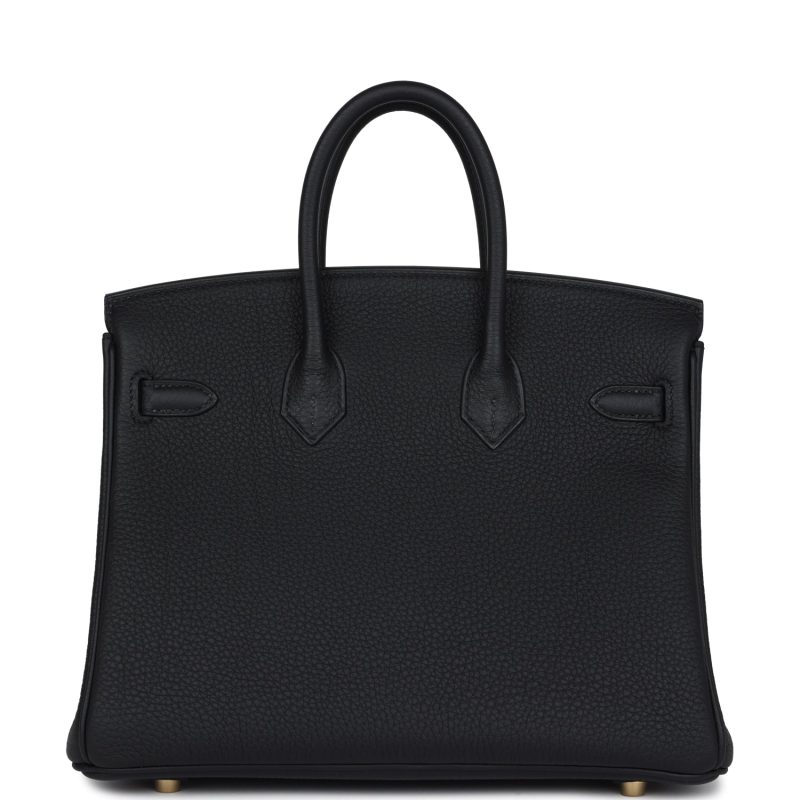 Hermes Birkin 25 Black Verso Togo Gold Hardware - Image 4