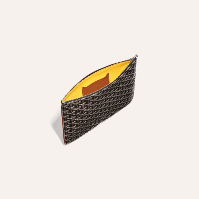 Goyard Senat MM Pouch Black & Tan - Image 2