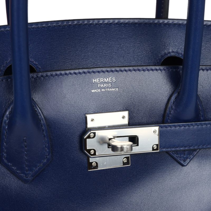 Hermes Birkin 30 Bleu Saphir Box Palladium Hardware - Image 6