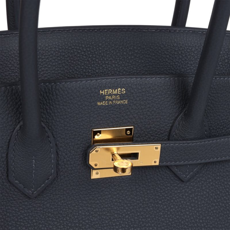 Hermes Birkin 35 Ardoise Togo Gold Hardware - Image 6