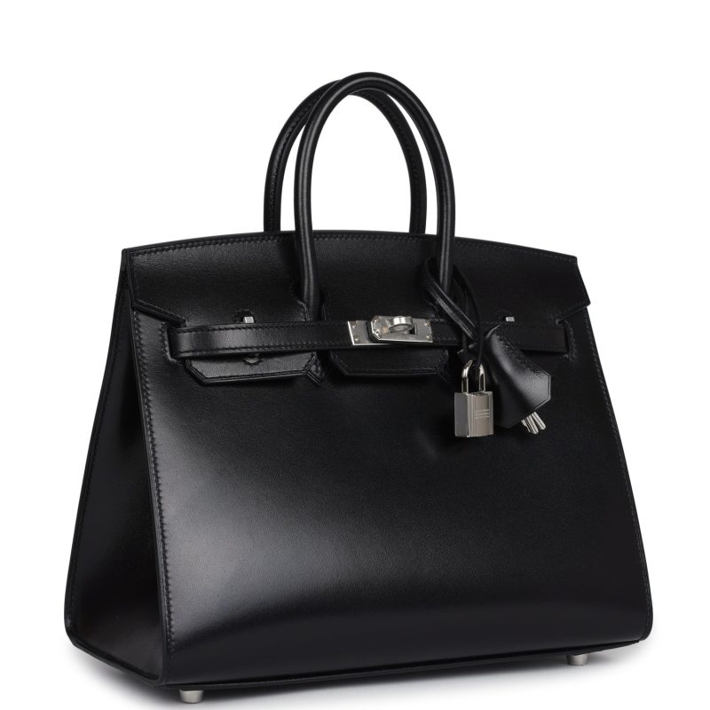 Hermes Birkin Sellier 25 Black Box Palladium Hardware - Image 2
