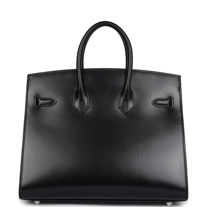 Hermes Birkin Sellier 25 Black Box Palladium Hardware - Image 4