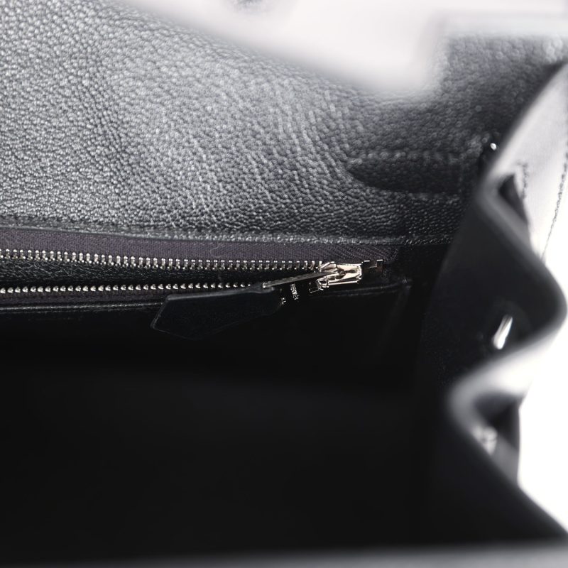 Hermes Birkin Sellier 25 Black Box Palladium Hardware - Image 8